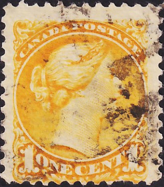 Канада 1870 год . Queen Victoria . 1 c . Каталог 7,0 фунтов. (4) 